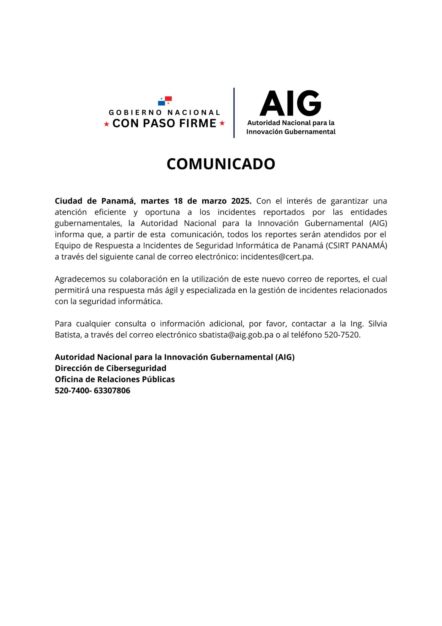 Incidentes reportados Ciberseguridad